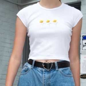 Brandy embroidered crop top